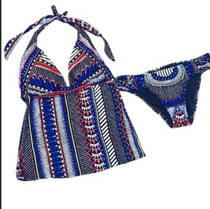 Tankini Halter Top Bikini bottom Bar 3 Bar III